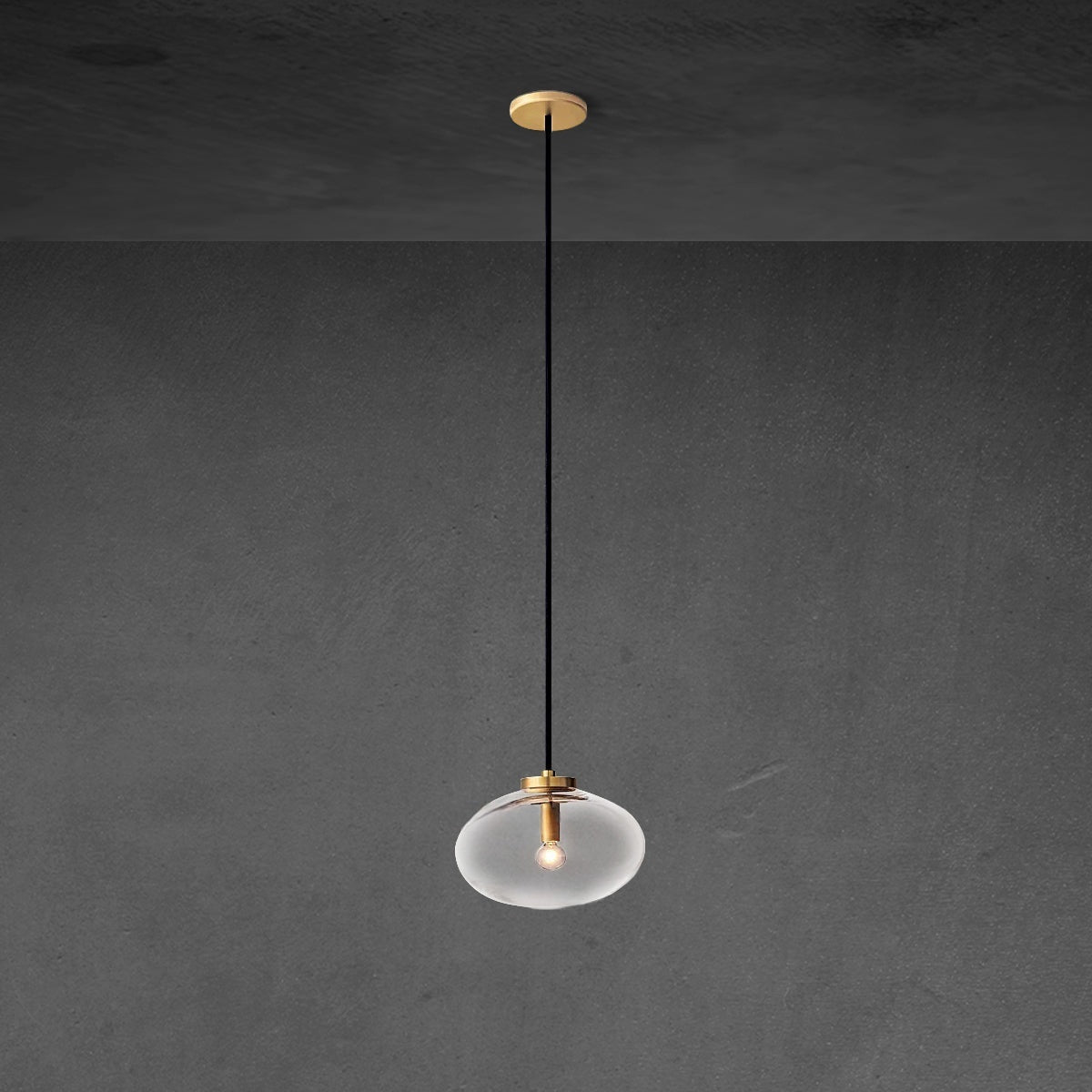 Curvette Clear Glass Pendant 10