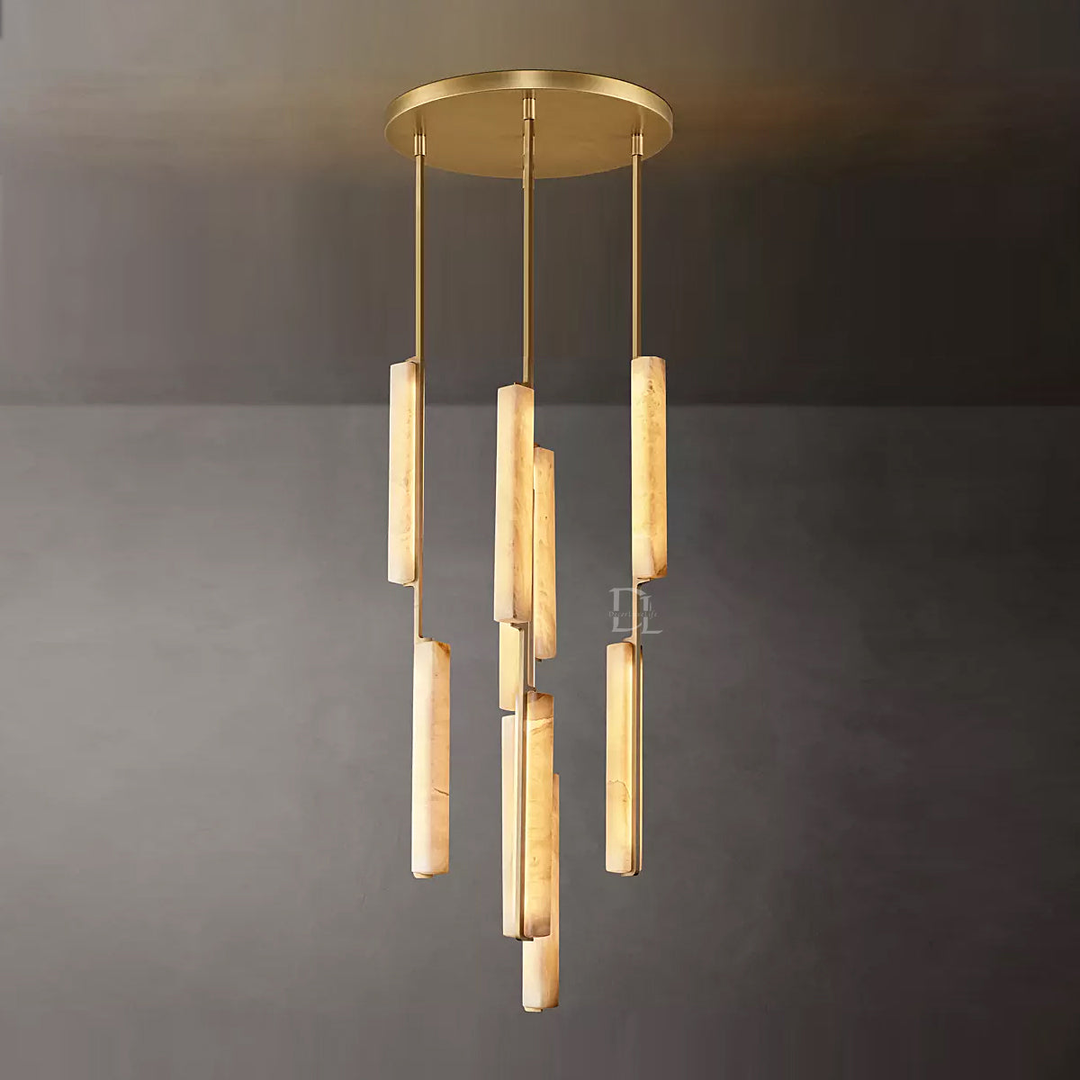 Aerie Alabaster Round Chandelier 24