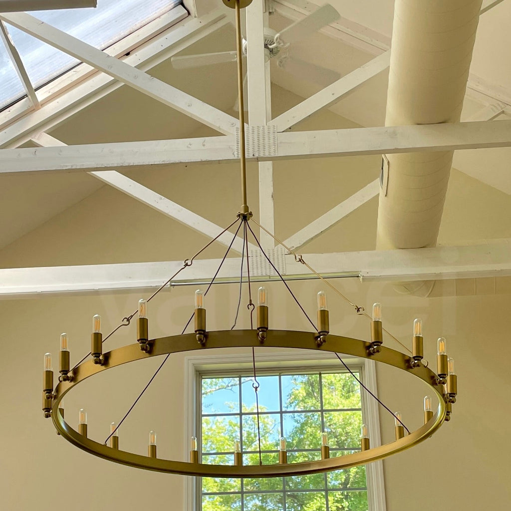 Camin Vintage Filament Round Chandelier 50 For Living Room