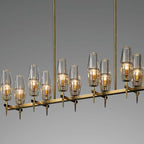 Chaillot Glass Brass Chandelier(Long) For Living Room