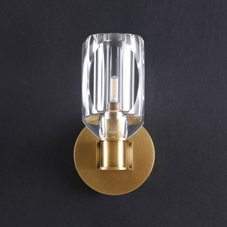 Modern Crystal Cup Wall Sconce 8.8 H