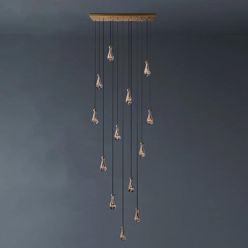 Raindrop Linear Chandelier 13-Light 54(Long)-konalight