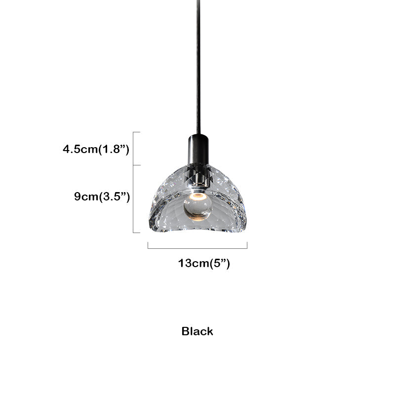 Dining Room Crystal Pendant Light Black