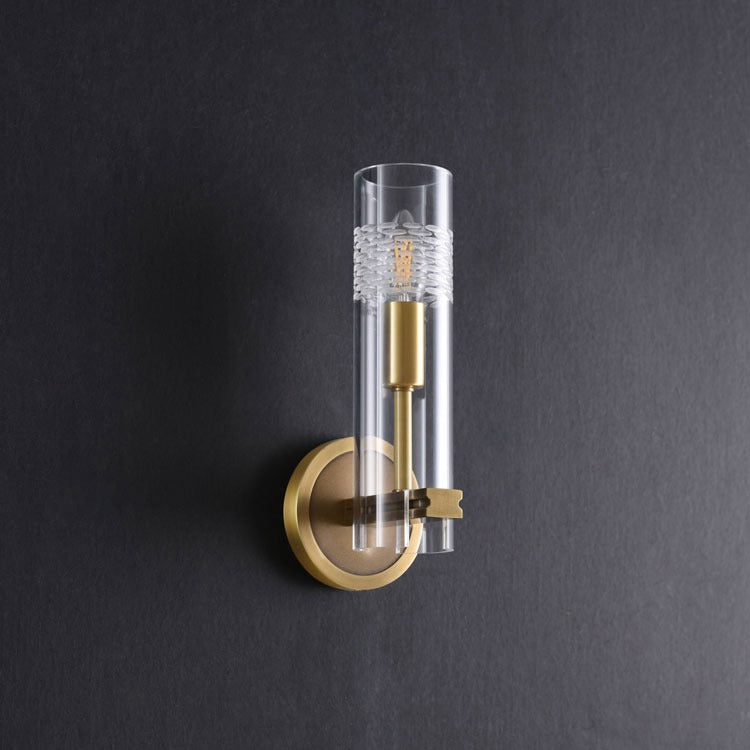 Modern Glass Tube Single Head Wall Sconce-konalight