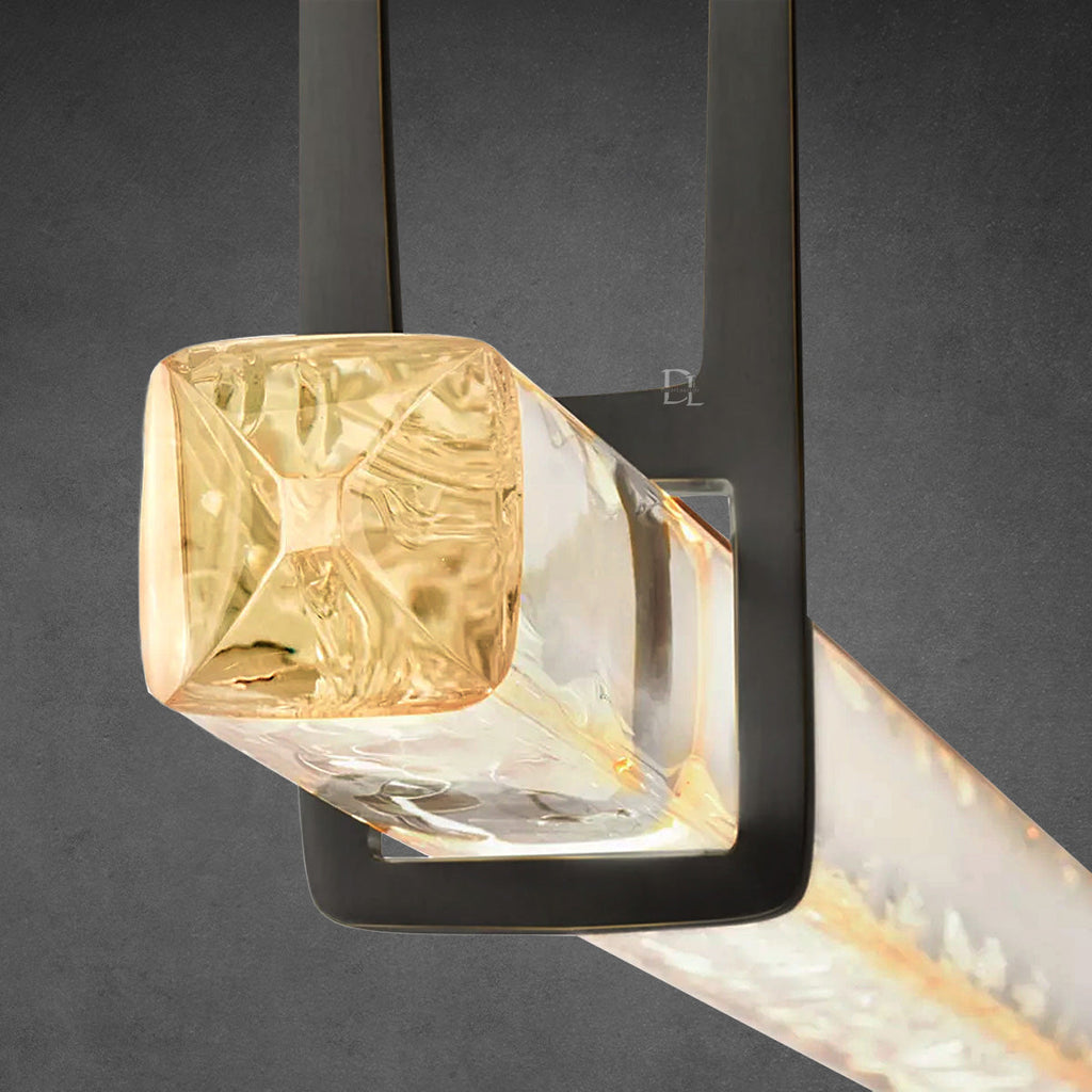 Aerie Crystal Single Bar Linear Chandelier 60