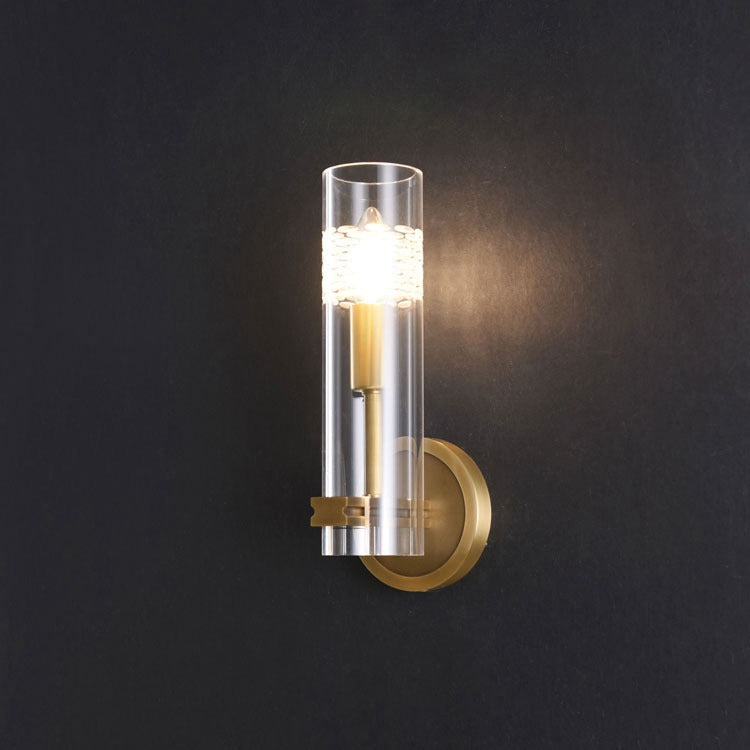 Modern Glass Tube Single Head Wall Sconce