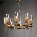 Chaillot Glass Brass Chandelier For Living Room-konalight