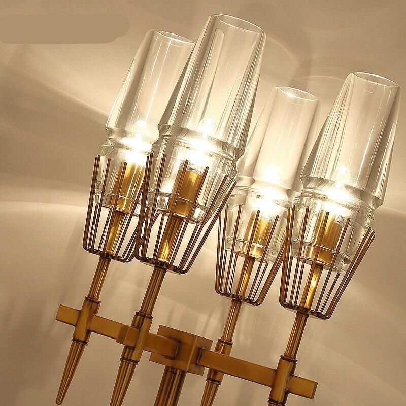 Chaillot Glass Brass FLoor Lamp Modern Wall Lamp