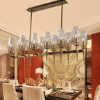 Chaillot Glass Brass Chandelier(Long) For Living Room
