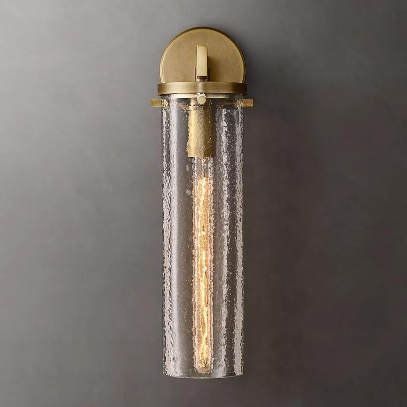 Bamcee Clear Glass Cylindrical Wall Sconce Modern Wall Lamp