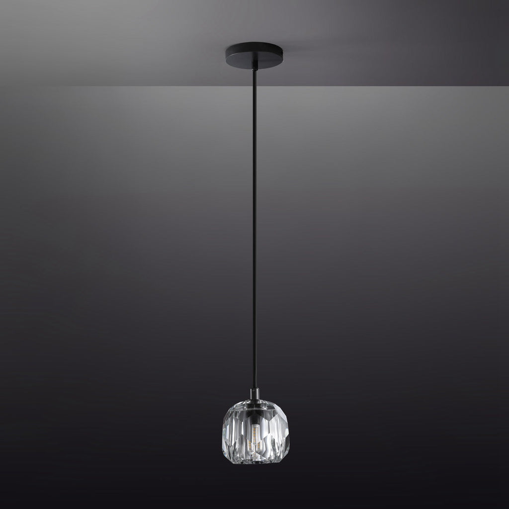 Boule De Clear/Smoke Glass Cord Pendant Light