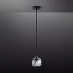 Boule De Clear/Smoke Glass Cord Pendant Light