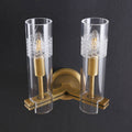 Modern Glass Tube Double Head Wall Sconce-konalight