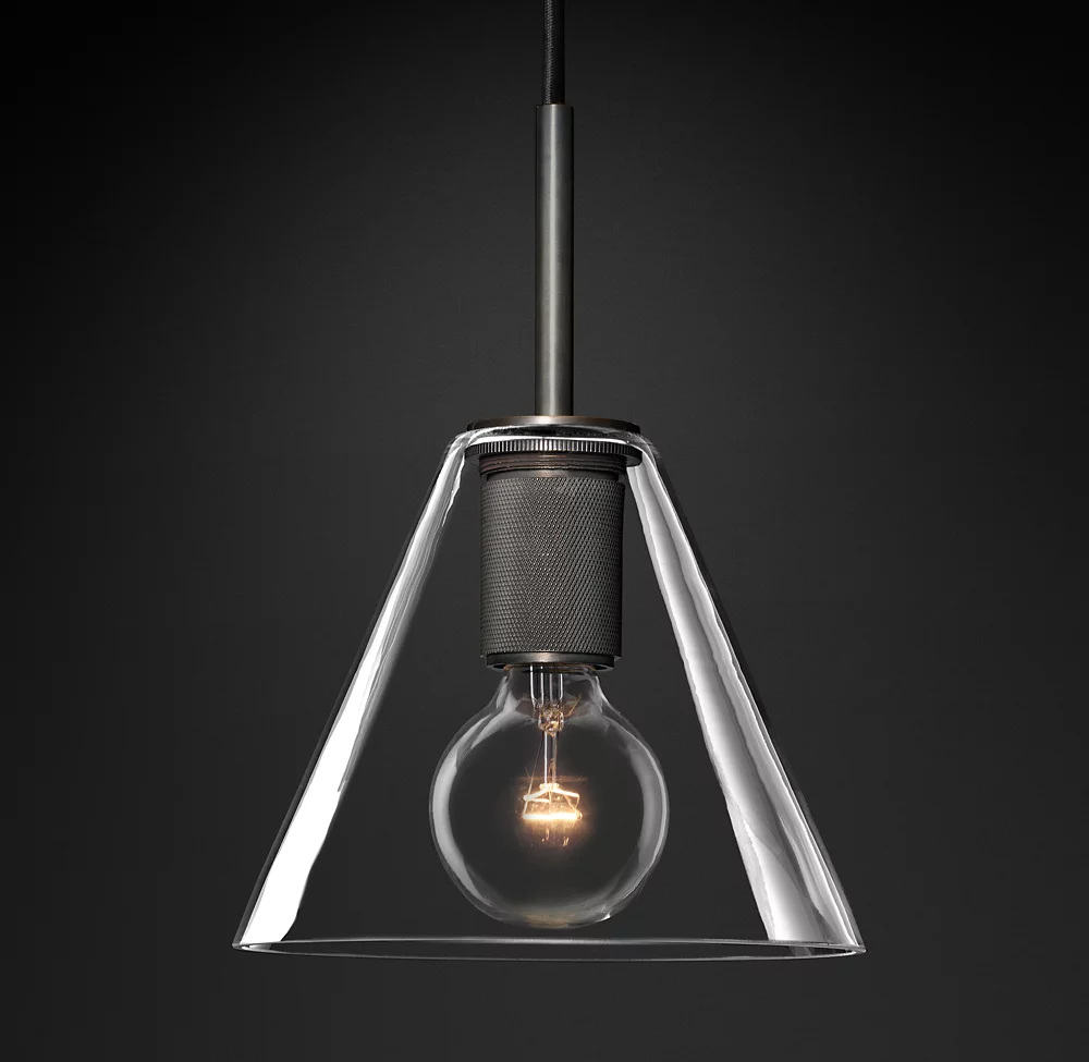Utilitaire Shade Glass Pendant Light