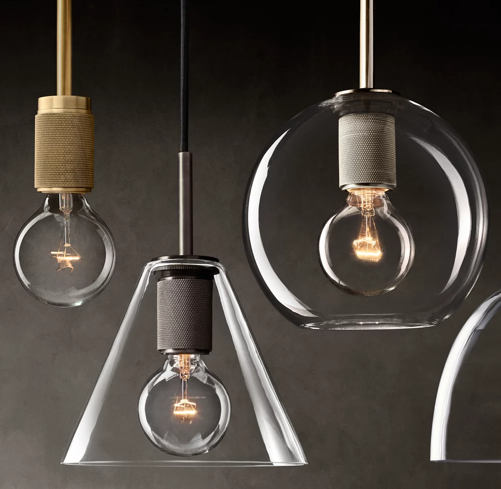 Utilitaire Shade Glass Pendant Light