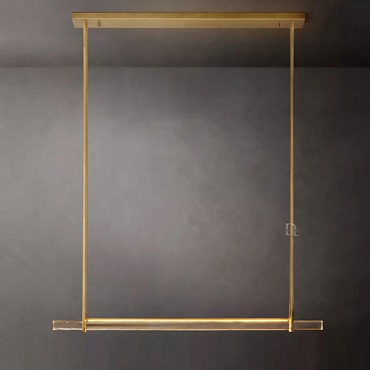 Audobon Crystal Single Bar Linear Chandelier 60