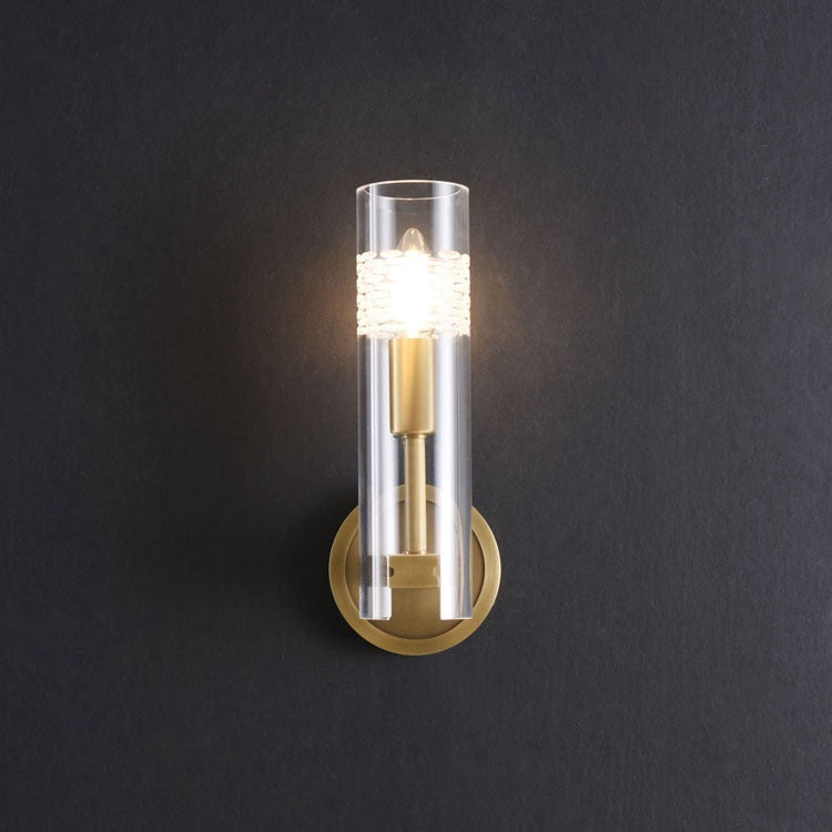 Modern Glass Tube Single Head Wall Sconce