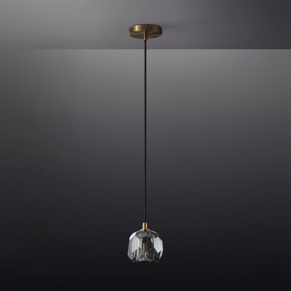 Boule De Smoky Crystal Pendant Light