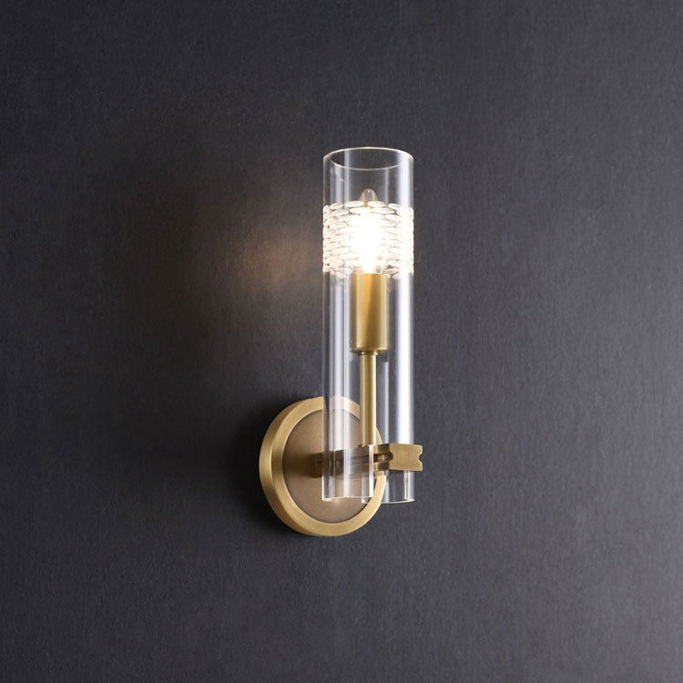 Modern Glass Tube Single Head Wall Sconce
