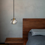 Boule De Clear/Smoke Glass Cord Pendant Light