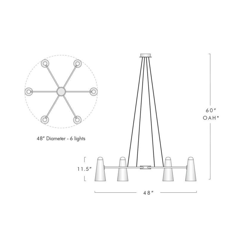 Montfaucon  Chandelier 6  Lights For Dinning Room