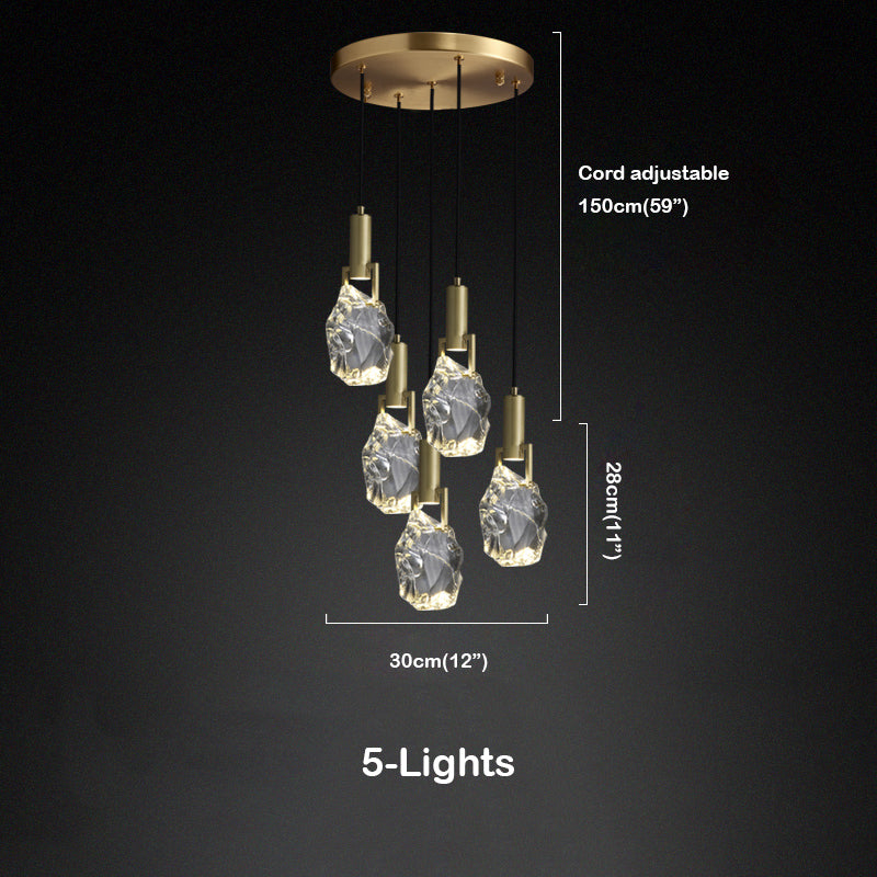 Iraegular Crystal Pendant Light