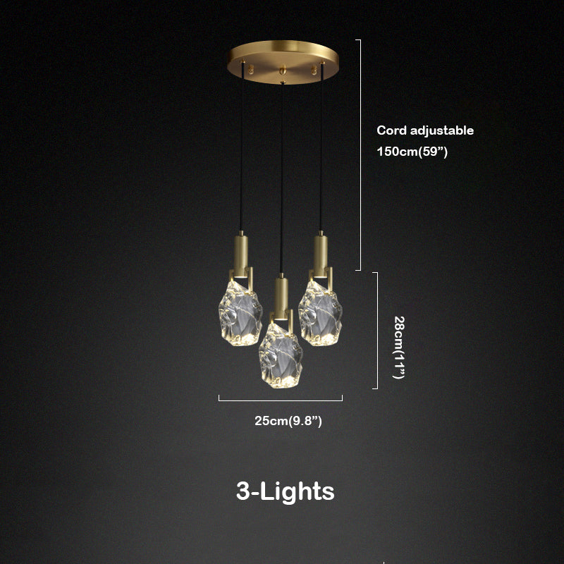 Iraegular Crystal Pendant Light