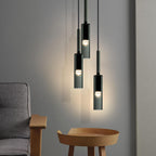 Modern Smoke Gray Cylinder Pendant Lights