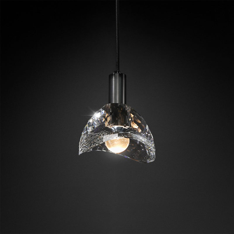 Dining Room Crystal Pendant Light Black
