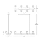 Crystal Shade Linear Chandelier