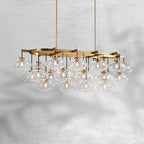 Curvette Clear Glass Linear Chandelier 72