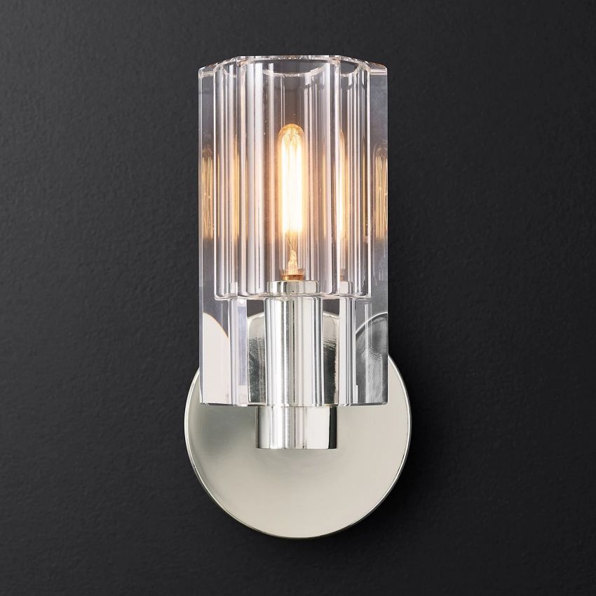 Bamcee Single Head K9 Crystal Glass Wall Sconce Modern Wall Lamp