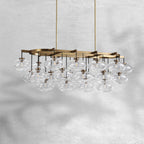 Curvette Clear Glass Linear Chandelier 72