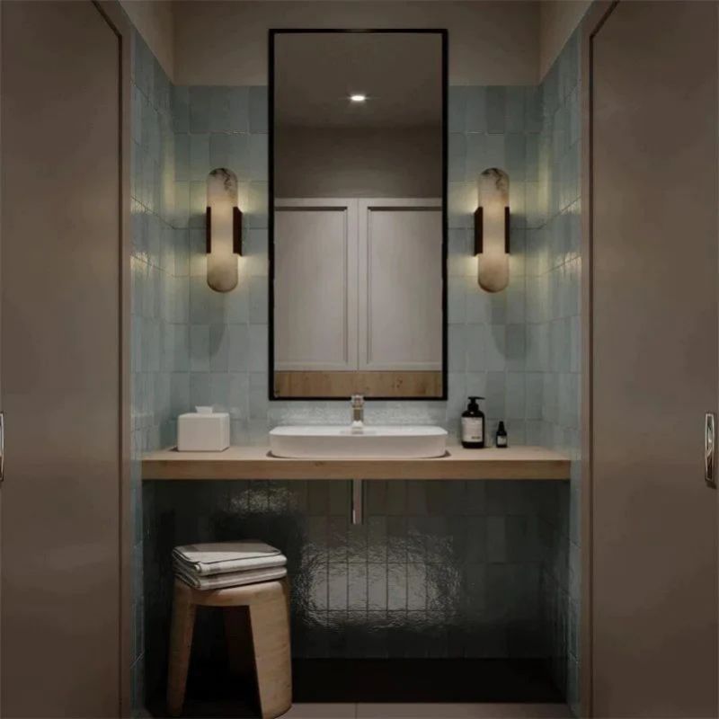 Alabaster Linear Wall Sconce For Hallways