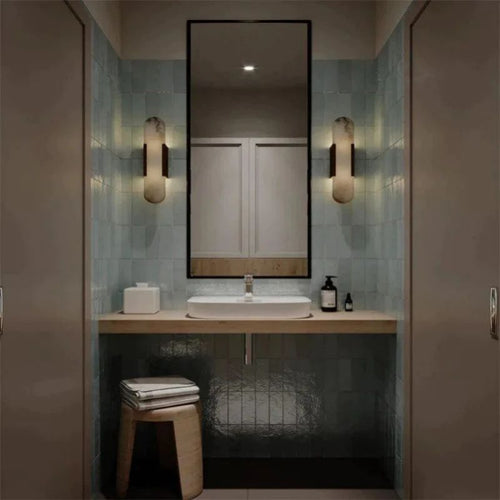 Alabaster Linear Wall Sconce For Hallways