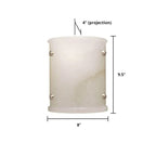 Alabaster Semicircular Wall Sconce