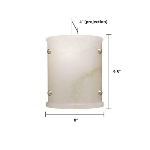 Alabaster Semicircular Wall Sconce