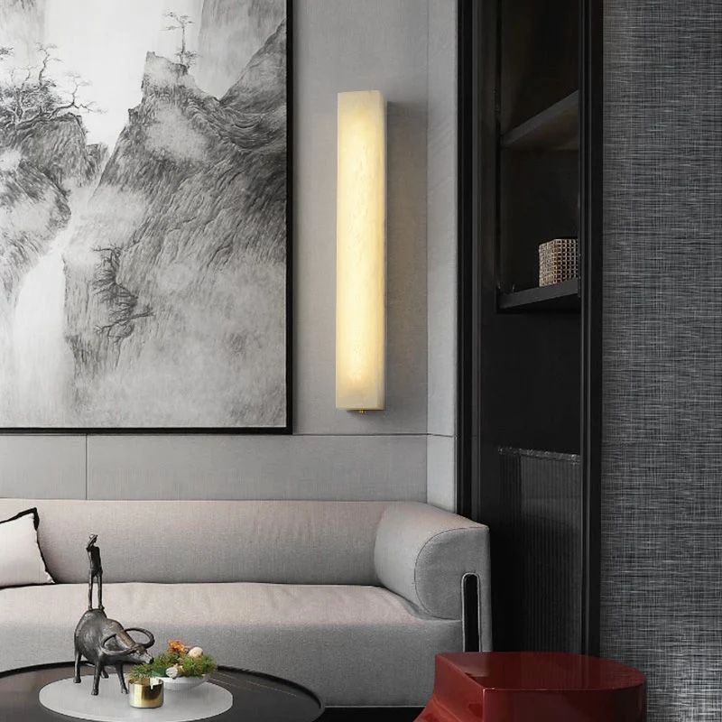 Simple Alabaster  Wall Sconce
