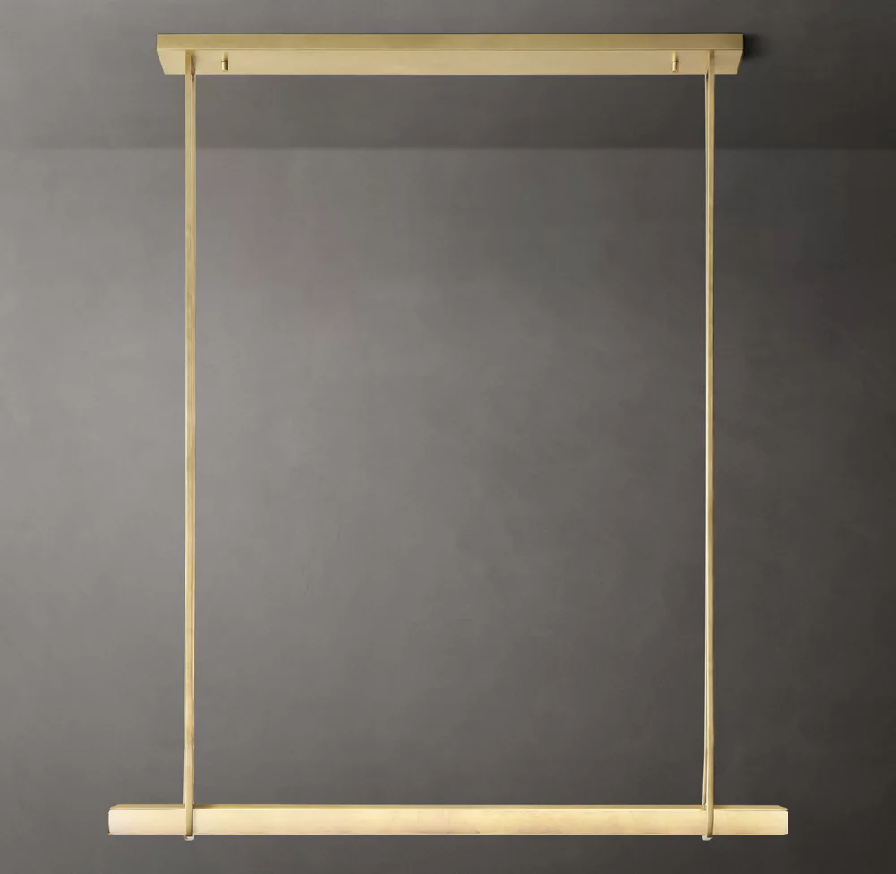 Aerie Alabaster Single Bar Linear Chandelier 60