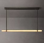 Aerie Alabaster Single Bar Linear Chandelier 60