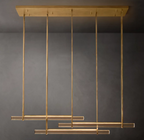 Aerie Crystal Triple Bar Linear Chandelier 60 72