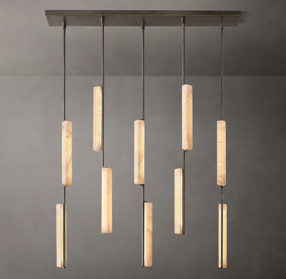 Aerie Alabaster Linear Chandelier 54
