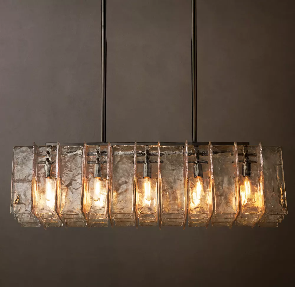Lattice Linear Glass Chandelier 49