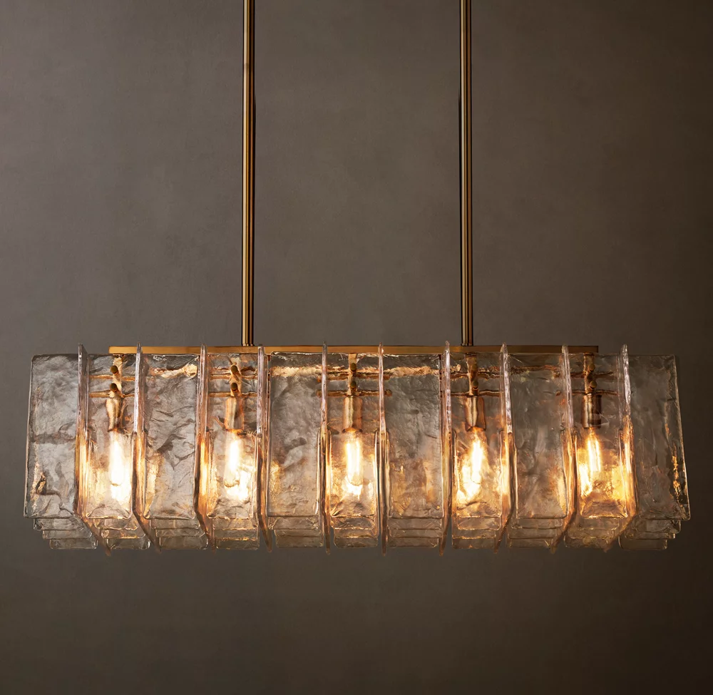 Lattice Linear Glass Chandelier 49