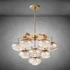 Curvette Clear Glass Round Chandelier 36