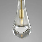 Raindrop Rectangular 3-Light Rod Chandelier