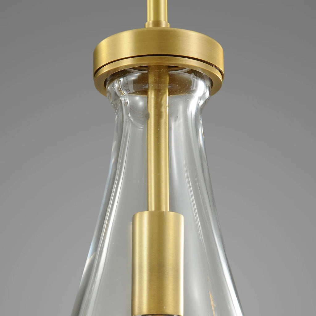 Raindrop Rectangular 3-Light Rod Chandelier