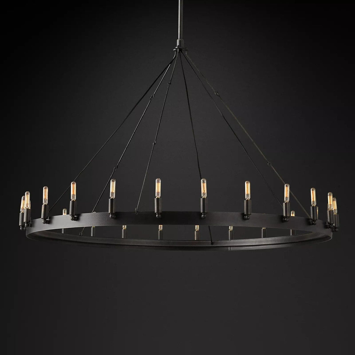 Camin Vintage Filament Round Chandelier 50 For Living Room