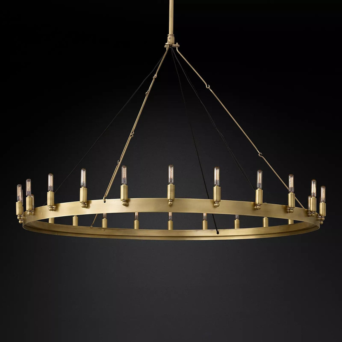 Camin Vintage Filament Round Chandelier 50 For Living Room-konalight