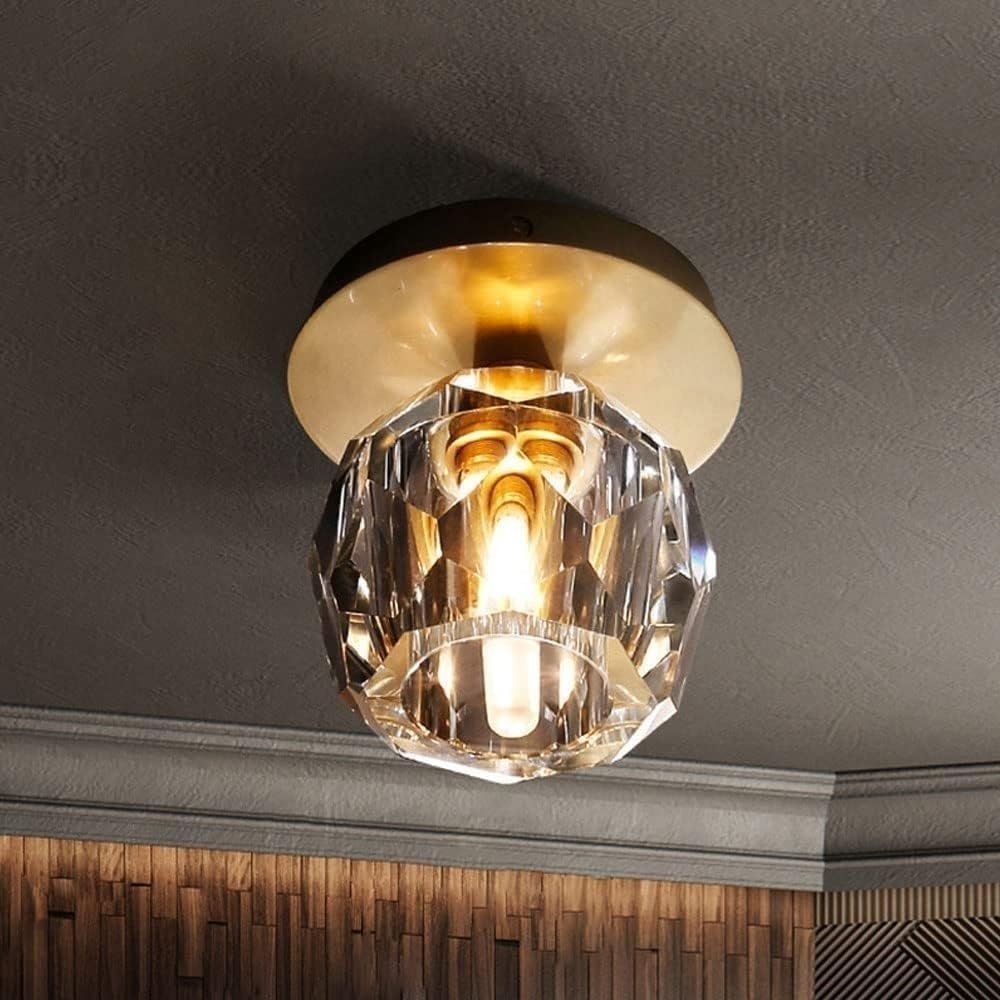 Boule De Clear Crystal Ball Petite Wall Sconce